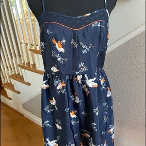 Xhilaration Dress Dark Blue Floral size Medium